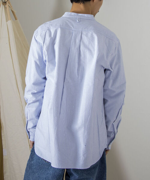 GEVACO(ゲバコ)の「【GEVACO/ゲバコ】バンドカラーOX ロングスリーブシャツ(シャツ/ブラウス・メンズ・ブルー系その他3/オフホワイト/ネイビー・SMALL/MEDIUM/LARGE)」の14枚目の写真