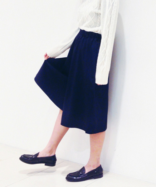 Kastane（カスタネ）の「【Kastane】Wタックガウチョパンツ（その他パンツ・レディース・グレー/カーキ/ネイビー・FREE）」の3枚目の写真