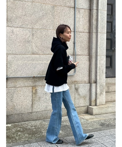 ulu（ウル）の「Original Arm cut sweat hoodie（スウェット・レディース・ブルー/ブラック・FREE）」の16枚目の写真