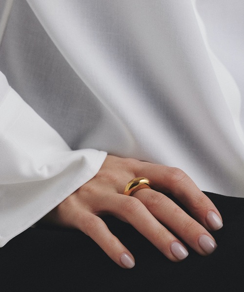 9ban（キューバン）の「【9ban】キューバン/ Dome ring（リング・レディース・シルバー/ゴールド・#9/#11/#13）」の5枚目の写真