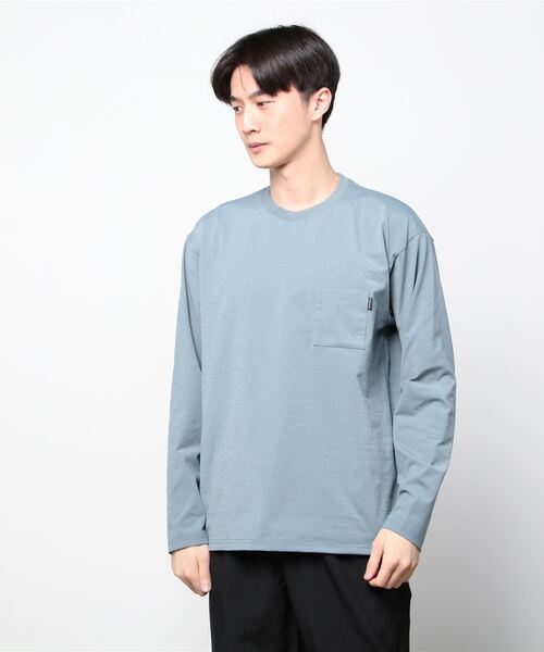 THE NORTH FACE(ザノースフェイス)の「ザ ノース フェイス THE NORTH FACE L/S Airy Relax Tee(ロングスリーブエアリーリラックスティー)(Tシャツ/カットソー・メンズ・ブラック/ブルーグレー/ホワイト/ブラウン・S/L/LL/M)」の3枚目の写真