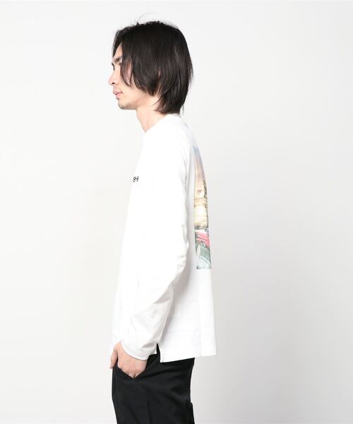 SCOTCH&SODA（スコッチアンドソーダ）の「グラフィック ロングスリーブTシャツ【166553】（Tシャツ/カットソー・メンズ・ホワイト/ブラック・MEDIUM/SMALL/LARGE）」の3枚目の写真