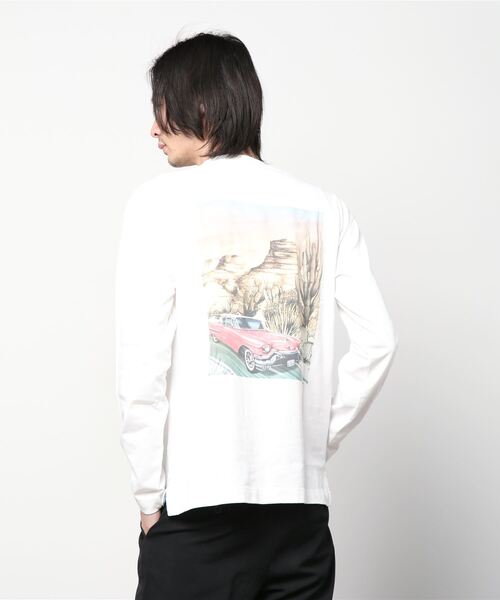 SCOTCH&SODA（スコッチアンドソーダ）の「グラフィック ロングスリーブTシャツ【166553】（Tシャツ/カットソー・メンズ・ホワイト/ブラック・MEDIUM/SMALL/LARGE）」の4枚目の写真