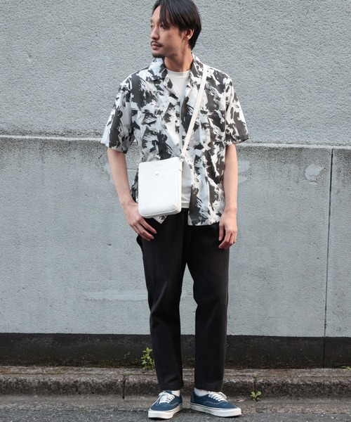 UNION STATION（ユニオンステーション）の「水彩柄総柄プリントオープンカラー半袖シャツ（シャツ/ブラウス・メンズ・ブルー系その他/ブラック系その他/ブラウン系その他・M/LL/L）」の8枚目の写真