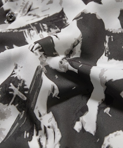 UNION STATION（ユニオンステーション）の「水彩柄総柄プリントオープンカラー半袖シャツ（シャツ/ブラウス・メンズ・ブルー系その他/ブラック系その他/ブラウン系その他・M/LL/L）」の13枚目の写真