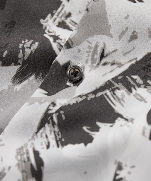 UNION STATION（ユニオンステーション）の「水彩柄総柄プリントオープンカラー半袖シャツ（シャツ/ブラウス・メンズ・ブルー系その他/ブラック系その他/ブラウン系その他・M/LL/L）」の17枚目の写真