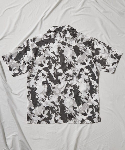 UNION STATION（ユニオンステーション）の「水彩柄総柄プリントオープンカラー半袖シャツ（シャツ/ブラウス・メンズ・ブルー系その他/ブラック系その他/ブラウン系その他・M/LL/L）」の19枚目の写真