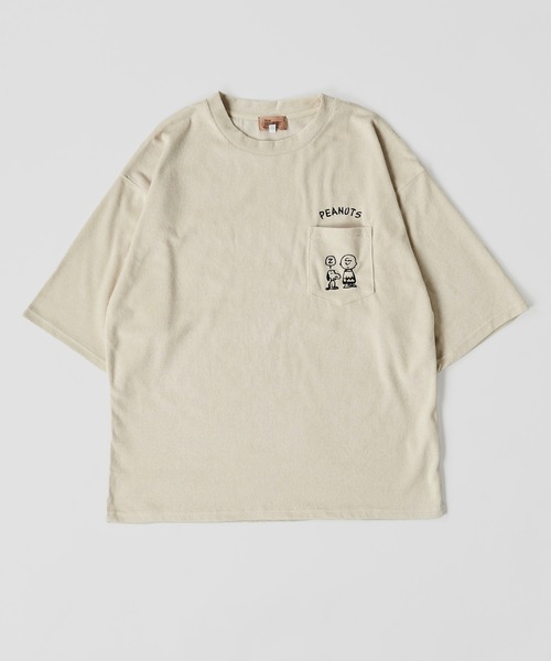 PEANUTS（ピーナッツ）の「【PEANUTS】セットアップ パイルポケットTシャツ / ショートパンツ（ルームウェア/パジャマ・レディース・ブラウン/ブラック/杢グレー/アイボリー/ブラウン系1/ホワイト系1/ブラック系1/グレー系1・MEDIUM/X-LARGE/LARGE）」の11枚目の写真