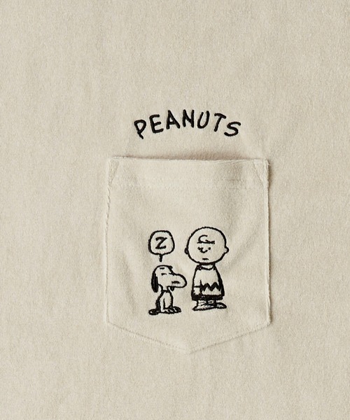 PEANUTS（ピーナッツ）の「【PEANUTS】セットアップ パイルポケットTシャツ / ショートパンツ（ルームウェア/パジャマ・レディース・ブラウン/ブラック/杢グレー/アイボリー/ブラウン系1/ホワイト系1/ブラック系1/グレー系1・MEDIUM/X-LARGE/LARGE）」の15枚目の写真