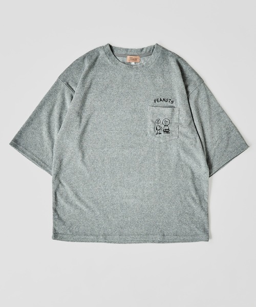 PEANUTS（ピーナッツ）の「【PEANUTS】セットアップ パイルポケットTシャツ / ショートパンツ（ルームウェア/パジャマ・レディース・ブラウン/ブラック/杢グレー/アイボリー/ブラウン系1/ホワイト系1/ブラック系1/グレー系1・MEDIUM/X-LARGE/LARGE）」の21枚目の写真