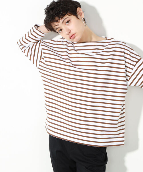 Traditional Weatherwear（トラディショナルウェザーウェア）の「◇【WEB限定】【TRADITIONAL WEATHERWEAR】BMBシャツ ロング（Tシャツ/カットソー・レディース・ベージュ系その他3/ブラック系その他3/レッド系その他3・SMALL）」の2枚目の写真