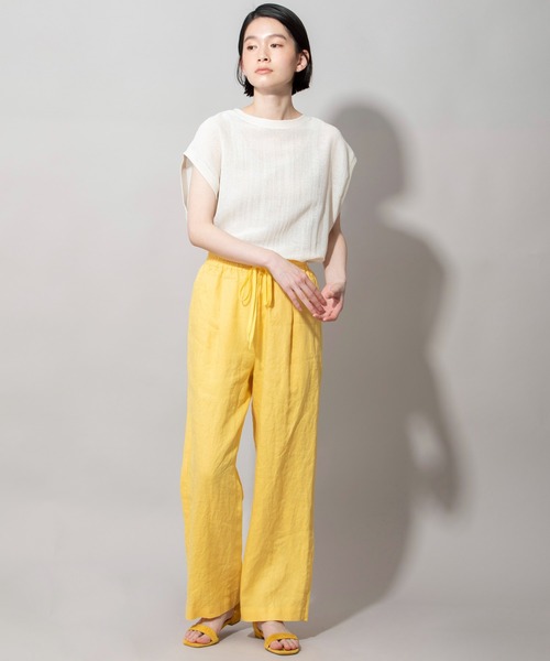 Munich（ミューニック）の「40sフレンチリネンキャンバスイージーパンツ（その他パンツ・レディース・ブラック/イエロー/グリーン/ラベンダー/ナチュラル・S/M/XS）」の6枚目の写真