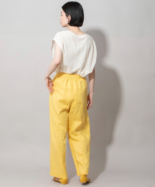 Munich（ミューニック）の「40sフレンチリネンキャンバスイージーパンツ（その他パンツ・レディース・ブラック/イエロー/グリーン/ラベンダー/ナチュラル・S/M/XS）」の8枚目の写真