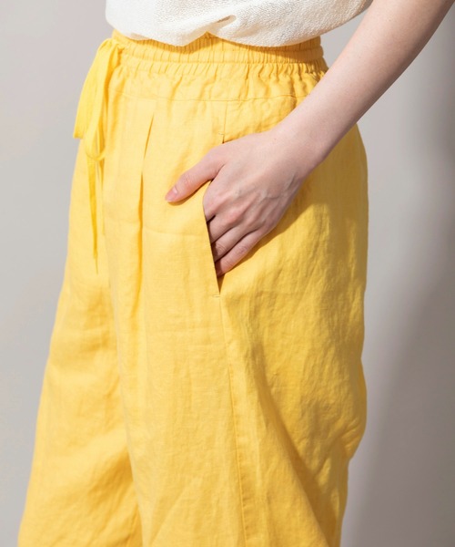 Munich（ミューニック）の「40sフレンチリネンキャンバスイージーパンツ（その他パンツ・レディース・ブラック/イエロー/グリーン/ラベンダー/ナチュラル・S/M/XS）」の13枚目の写真