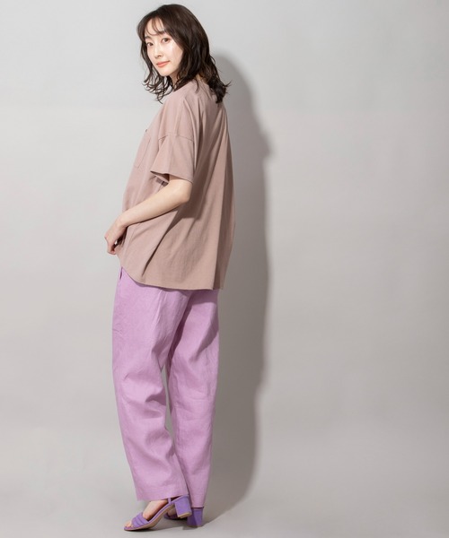 Munich（ミューニック）の「40sフレンチリネンキャンバスイージーパンツ（その他パンツ・レディース・ブラック/イエロー/グリーン/ラベンダー/ナチュラル・S/M/XS）」の18枚目の写真