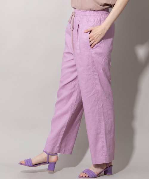 Munich（ミューニック）の「40sフレンチリネンキャンバスイージーパンツ（その他パンツ・レディース・ブラック/イエロー/グリーン/ラベンダー/ナチュラル・S/M/XS）」の20枚目の写真