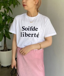 CAPRICIEUX LE'MAGE | ＜新色追加 / ネイビー・ピンク＞liberte' Tシャツ(Tシャツ/カットソー)