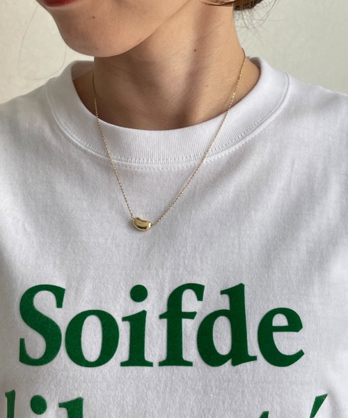 CAPRICIEUX LE'MAGE（カプリシューレマージュ）の「＜新色追加 / ネイビー・ピンク＞liberte' Tシャツ（Tシャツ/カットソー・レディース・チャコールグレー/グリーン/オレンジ/ネイビー/ピンク・FREE）」の7枚目の写真