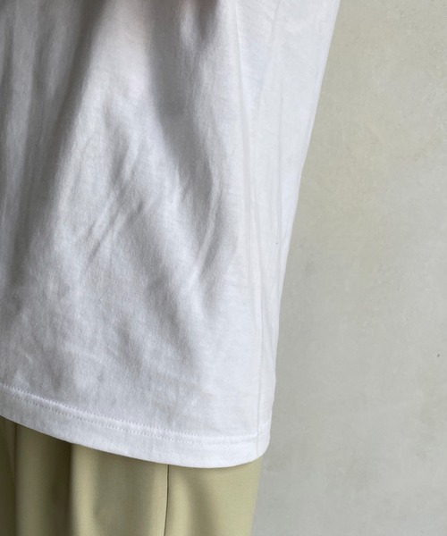 CAPRICIEUX LE'MAGE（カプリシューレマージュ）の「＜新色追加 / ネイビー・ピンク＞liberte' Tシャツ（Tシャツ/カットソー・レディース・チャコールグレー/グリーン/オレンジ/ネイビー/ピンク・FREE）」の9枚目の写真