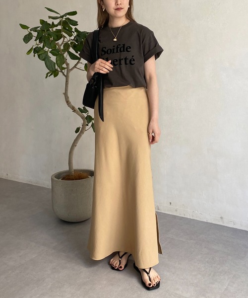 CAPRICIEUX LE'MAGE（カプリシューレマージュ）の「＜新色追加 / ネイビー・ピンク＞liberte' Tシャツ（Tシャツ/カットソー・レディース・チャコールグレー/グリーン/オレンジ/ネイビー/ピンク・FREE）」の14枚目の写真