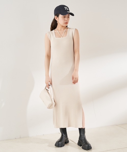 【WEB限定】リボンリブボレロ+タンクロングワンピースSET