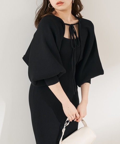 【WEB限定】リボンリブボレロ+タンクロングワンピースSET