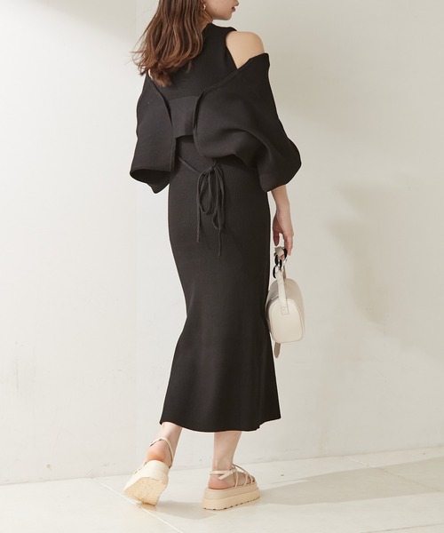 【WEB限定】リボンリブボレロ+タンクロングワンピースSET