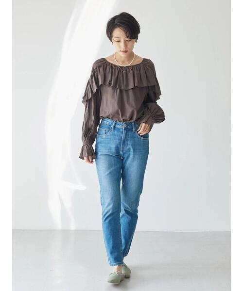 AMERICAN HOLIC(アメリカンホリック)の「キャンディースリーブフリルブラウス(シャツ/ブラウス・レディース・ブラウン/オフホワイト・M/L)」の11枚目の写真