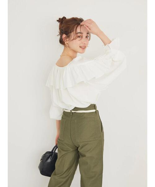 AMERICAN HOLIC(アメリカンホリック)の「キャンディースリーブフリルブラウス(シャツ/ブラウス・レディース・ブラウン/オフホワイト・M/L)」の18枚目の写真