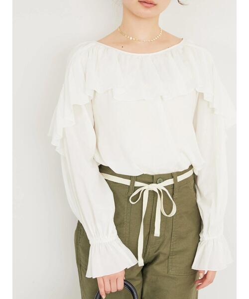 AMERICAN HOLIC(アメリカンホリック)の「キャンディースリーブフリルブラウス(シャツ/ブラウス・レディース・ブラウン/オフホワイト・M/L)」の20枚目の写真