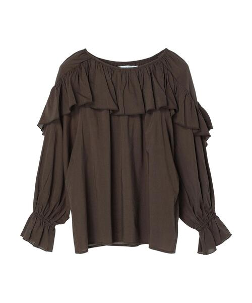 AMERICAN HOLIC(アメリカンホリック)の「キャンディースリーブフリルブラウス(シャツ/ブラウス・レディース・ブラウン/オフホワイト・M/L)」の14枚目の写真