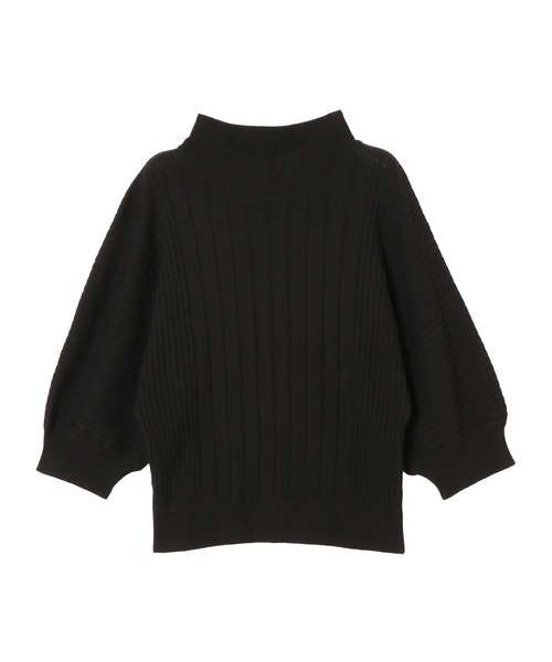 LATINA（ラティーナ）の「ショート丈ランダムリブドルマンスリーブトップスセーター（Tシャツ/カットソー・レディース・グリーン/ブラック/ベージュ・FREE）」の6枚目の写真