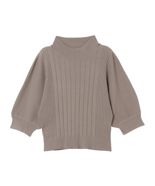 LATINA（ラティーナ）の「ショート丈ランダムリブドルマンスリーブトップスセーター（Tシャツ/カットソー・レディース・グリーン/ブラック/ベージュ・FREE）」の5枚目の写真