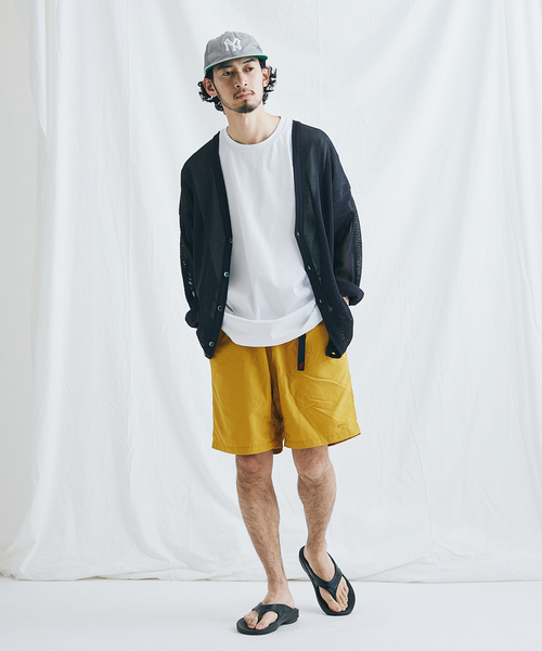 JOURNAL STANDARD（ジャーナルスタンダード）の「オープンワーク ニットカーディガン（カーディガン/ボレロ・メンズ・クリアブラック/ベージュ/グリーン/ネイビー・SMALL/MEDIUM/LARGE）」の5枚目の写真