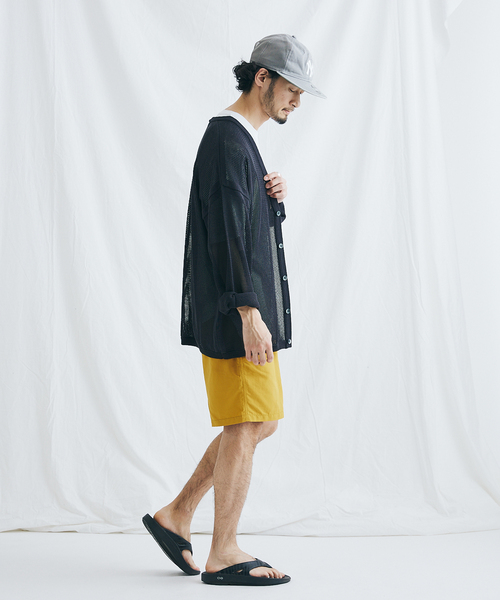 JOURNAL STANDARD（ジャーナルスタンダード）の「オープンワーク ニットカーディガン（カーディガン/ボレロ・メンズ・クリアブラック/ベージュ/グリーン/ネイビー・SMALL/MEDIUM/LARGE）」の7枚目の写真