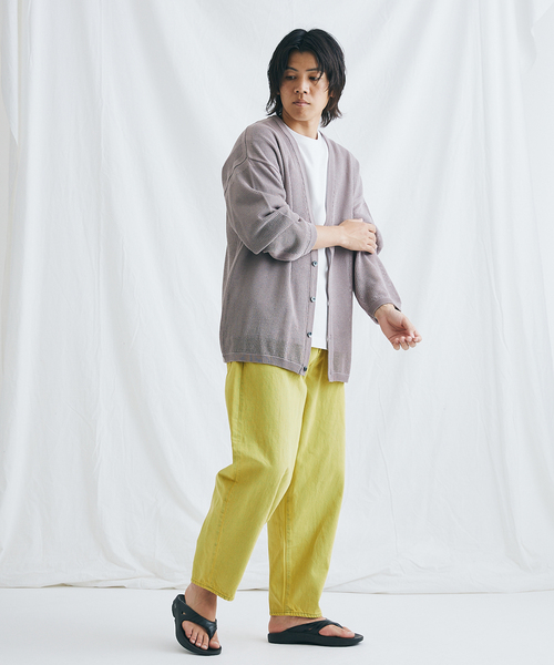 JOURNAL STANDARD（ジャーナルスタンダード）の「オープンワーク ニットカーディガン（カーディガン/ボレロ・メンズ・クリアブラック/ベージュ/グリーン/ネイビー・SMALL/MEDIUM/LARGE）」の13枚目の写真