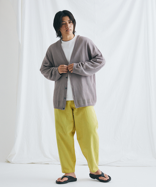 JOURNAL STANDARD（ジャーナルスタンダード）の「オープンワーク ニットカーディガン（カーディガン/ボレロ・メンズ・クリアブラック/ベージュ/グリーン/ネイビー・SMALL/MEDIUM/LARGE）」の14枚目の写真