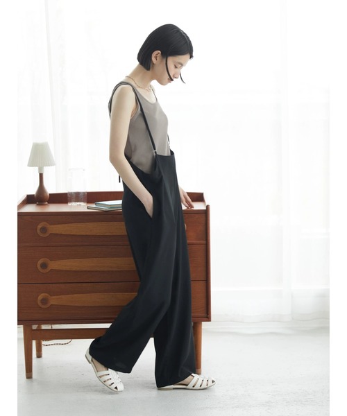 AMERICAN HOLIC（アメリカンホリック）の「バックリボンキャミサロペット（サロペット/オーバーオール・レディース・ブラック/ドット・M/L）」の8枚目の写真