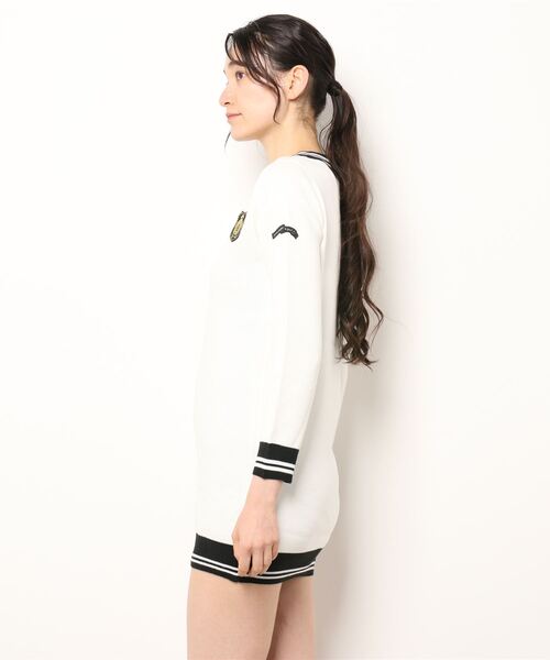 rienda suelta(リエンダスエルタ)の「《rienda suelta》ジャガードワンピース ゴルフウエア(ワンピース・レディース・ブラック/オフホワイト・SMALL)」の4枚目の写真