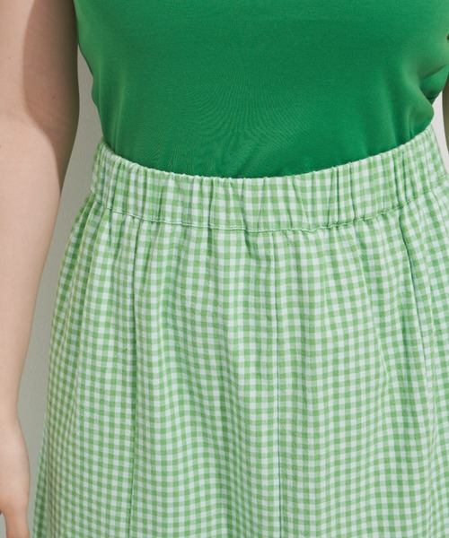 MERLOT(メルロー)の「ギンガムマーメイドスカート(スカート・レディース・グリーン/オレンジ/ブラック・FREE)」の12枚目の写真