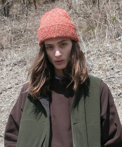 wonderland(ワンダーランド)の「Slub knit cap(ニットキャップ/ビーニー・メンズ・オレンジ/オリーブ・ONESIZE)」の2枚目の写真