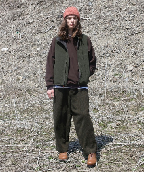 wonderland(ワンダーランド)の「Slub knit cap(ニットキャップ/ビーニー・メンズ・オレンジ/オリーブ・ONESIZE)」の4枚目の写真