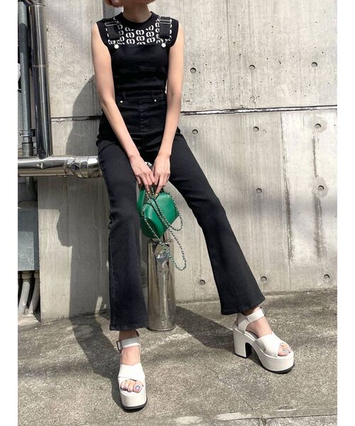 EMODA（エモダ）の「フレアデニムサロペット（サロペット