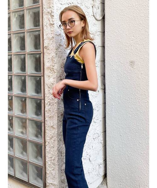 EMODA デニムオーバーオール ストレートレッグ ブルー EMODA デニムオーバーオール ストレートレッグ ブルー
