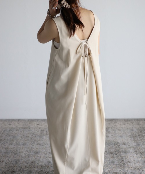 sakishimatokyo（サキシマトーキョー）の「２WAYフレアワンピース（ワンピース・レディース・ブラック/グレイッシュブルー/ホワイト系/ダークブラウン/ホワイト・FREE/S）」の3枚目の写真