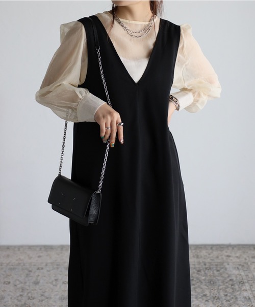 sakishimatokyo（サキシマトーキョー）の「２WAYフレアワンピース（ワンピース・レディース・ブラック/グレイッシュブルー/ホワイト系/ダークブラウン/ホワイト・FREE/S）」の11枚目の写真