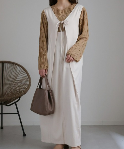 sakishimatokyo（サキシマトーキョー）の「２WAYフレアワンピース（ワンピース・レディース・ブラック/グレイッシュブルー/ホワイト系/ダークブラウン/ホワイト・FREE/S）」の18枚目の写真