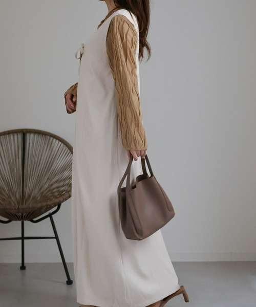 sakishimatokyo（サキシマトーキョー）の「２WAYフレアワンピース（ワンピース・レディース・ブラック/グレイッシュブルー/ホワイト系/ダークブラウン/ホワイト・FREE/S）」の19枚目の写真