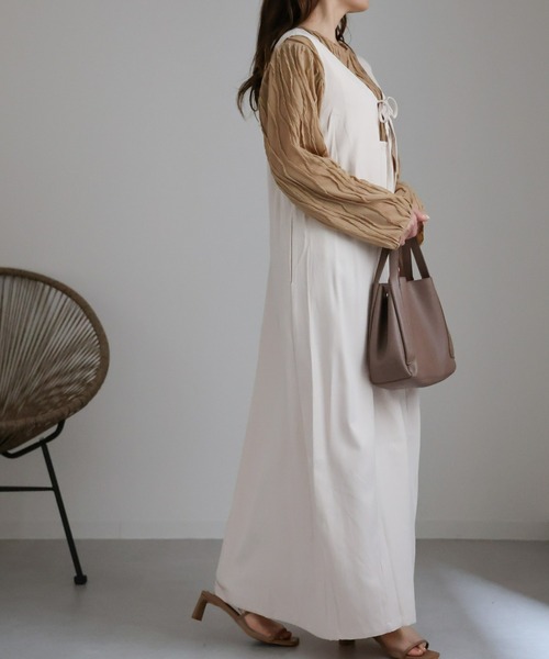 sakishimatokyo（サキシマトーキョー）の「２WAYフレアワンピース（ワンピース・レディース・ブラック/グレイッシュブルー/ホワイト系/ダークブラウン/ホワイト・FREE/S）」の21枚目の写真