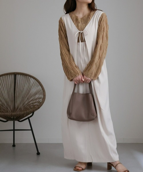 sakishimatokyo（サキシマトーキョー）の「２WAYフレアワンピース（ワンピース・レディース・ブラック/グレイッシュブルー/ホワイト系/ダークブラウン/ホワイト・FREE/S）」の22枚目の写真